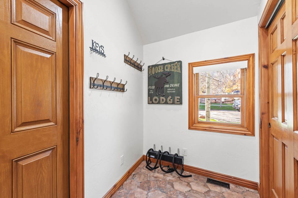 Bear Hollow Village 5534: Main level from garage with coat hooks and boot-glove dryer