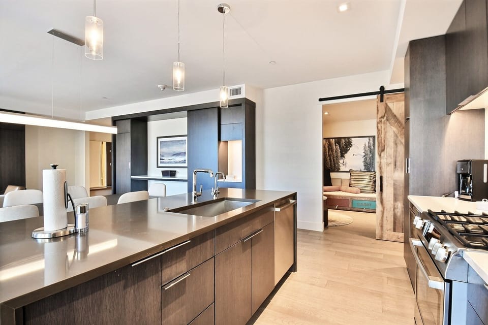 Indoors, Room, Kitchen, Kitchen Island, Flooring