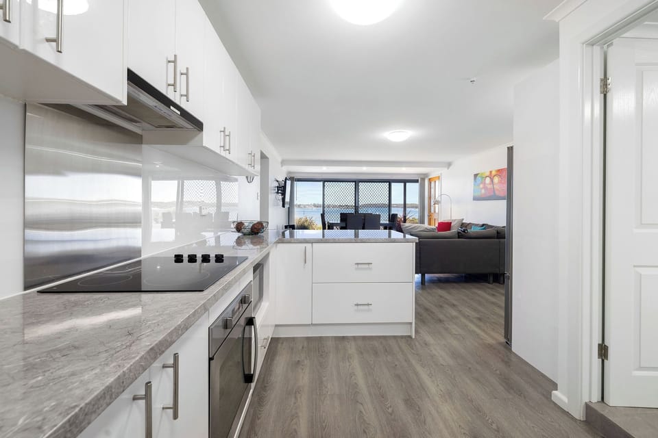 A large modern living area with contemporary fittings and decor
