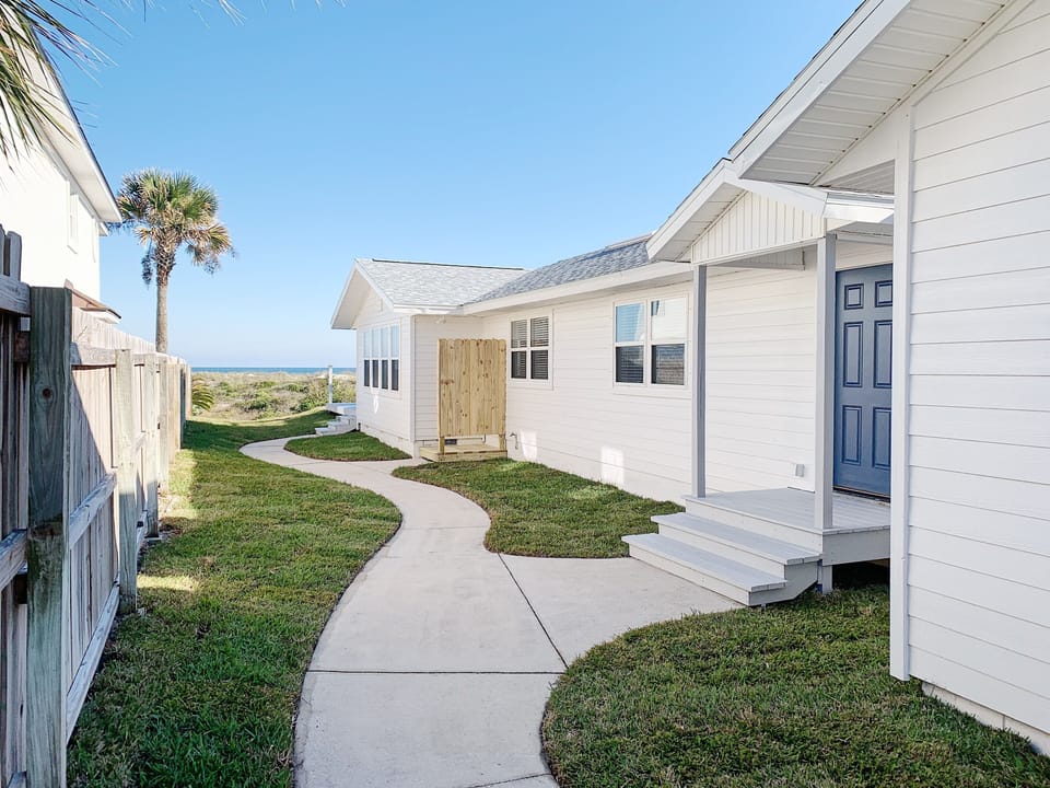 Front of house with amazing views and cool ocean breezes!