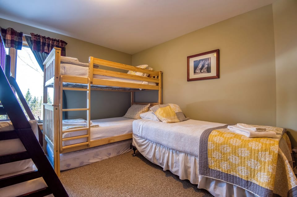 Lower Level Bedroom #3 - Twin over Twin bunk, Twin over Double bunk, and 1 Twin