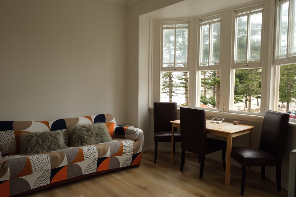 Sofa bed in living area