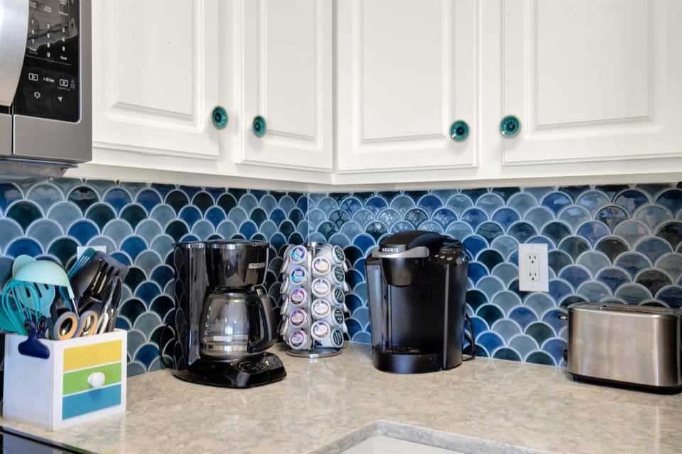 Stocked Kitchen with Drip Coffee and Keurig