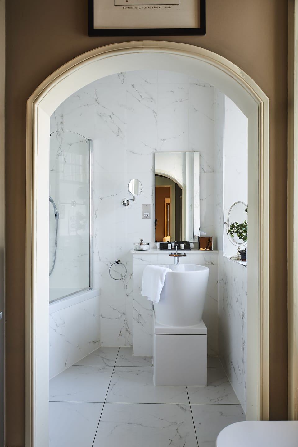 Designer toiletries, hair dryer, bathrobes, slippers