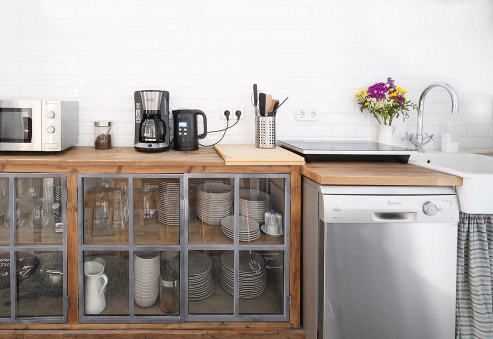 Shared fridge, microwave