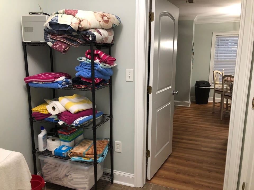 Beach supplies- Lower level foyer/entry hall