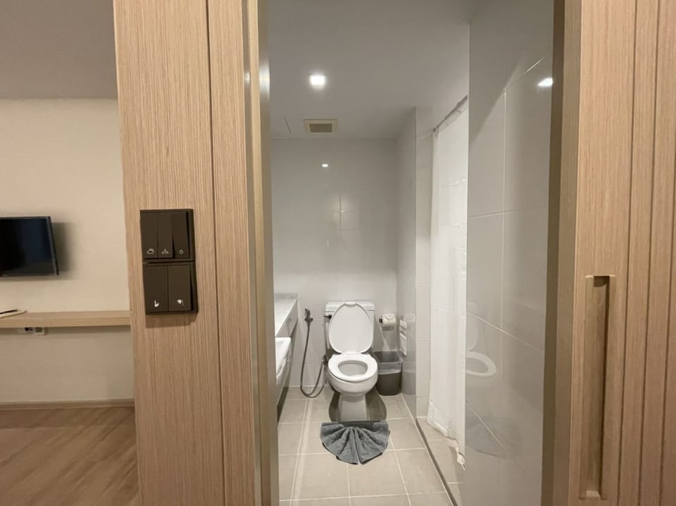 Deluxe Triple Room | Bathroom | Shower, hydromassage showerhead, free toiletries, hair dryer