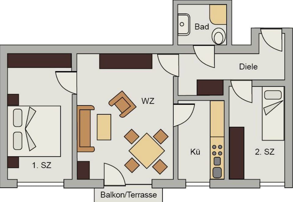 Standard Apartment, 2 Bedrooms | Bathroom | Hair dryer (on request)