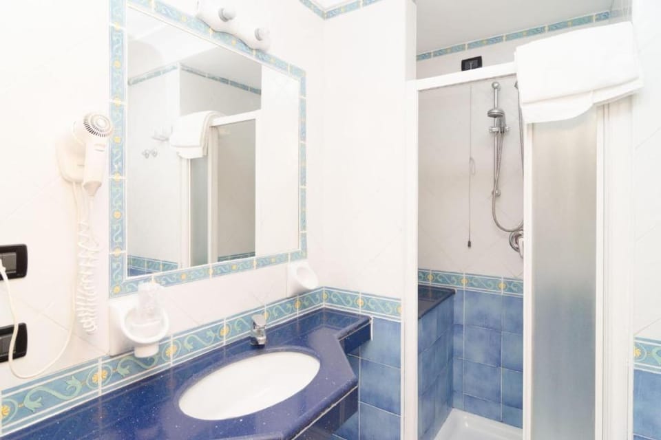 Standard Double Room | Bathroom | Shower, hair dryer, bidet, towels