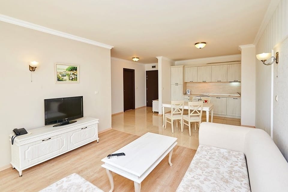 Comfort Apartment, 1 Bedroom, Park View | Living area | LCD TV