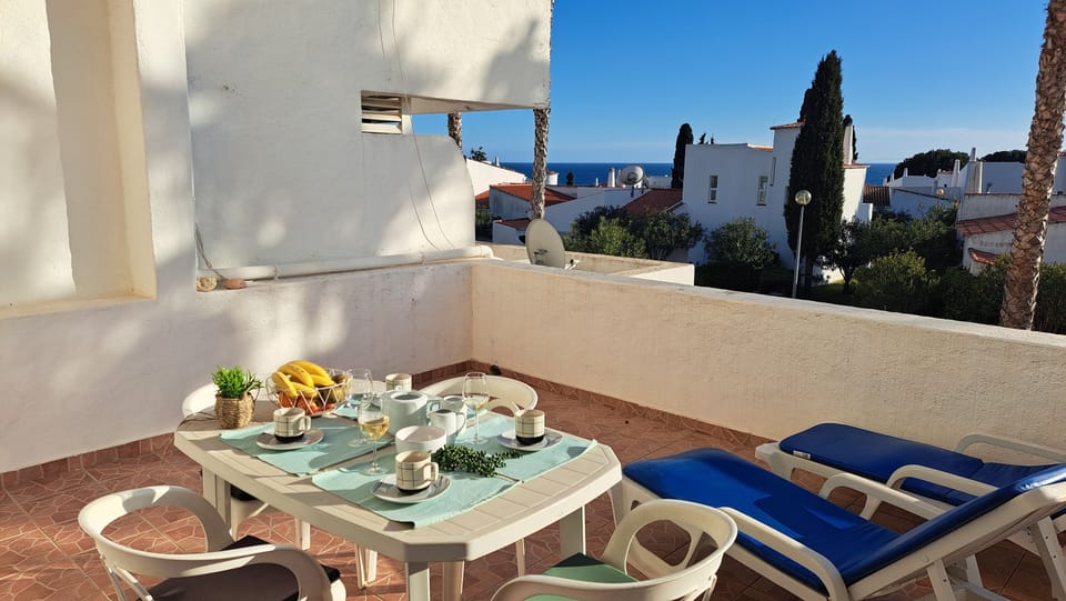 Terraço vista Mar do apartamento .