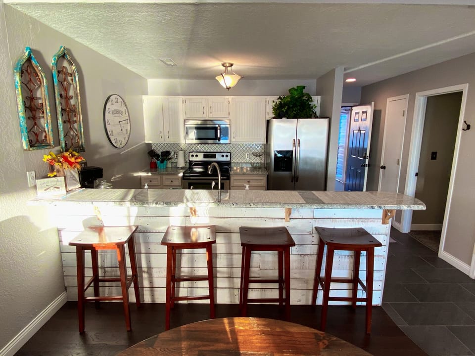Make breakfast and gather around the kitchen