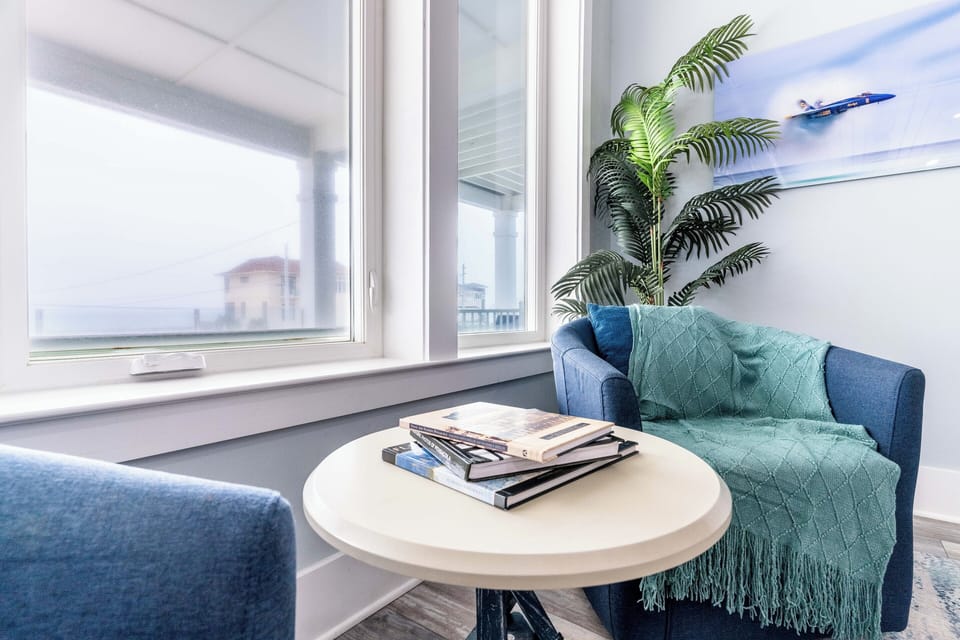 Living room with scenic views on main floor