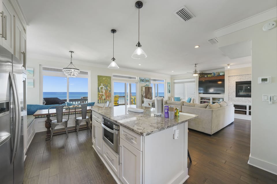 View of the main level from the kitchen