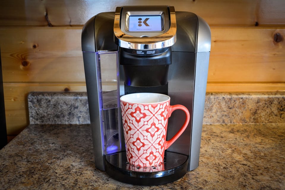 Have a cup of Joe.  Bring your own k-cups.