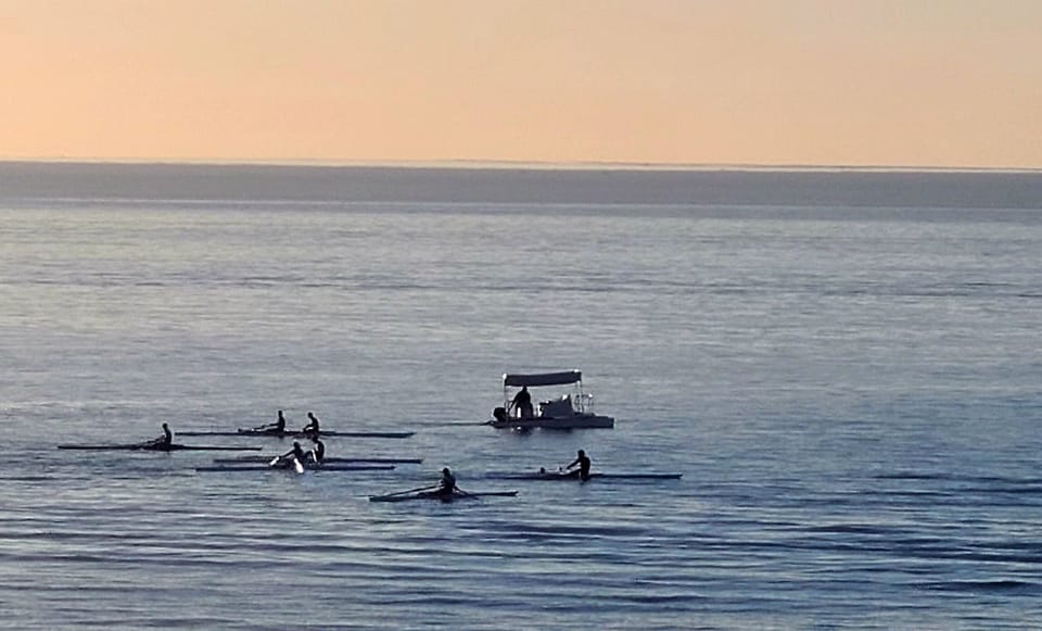 San Felipe rowing team practice every day.  Were proud of our National Champions