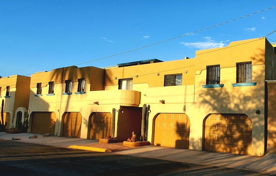Street view with private garages...nice and secure