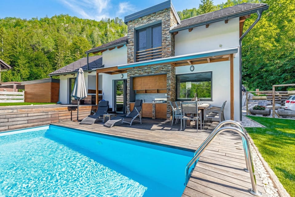 Standard Villa, 3 Bedrooms, 2 Bathrooms, Mountainside (Pool Villa Katja Kranjska Gora) | Pool | Seasonal outdoor pool, a heated pool