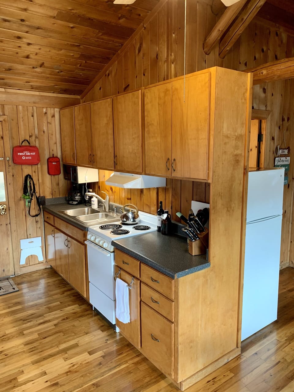 Kitchen is fully equipped with cookware, silverware, glassware, etc. 