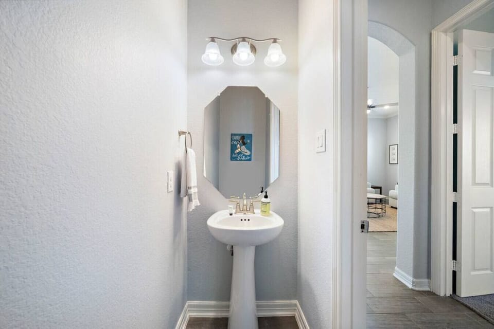 A powder room on the main level