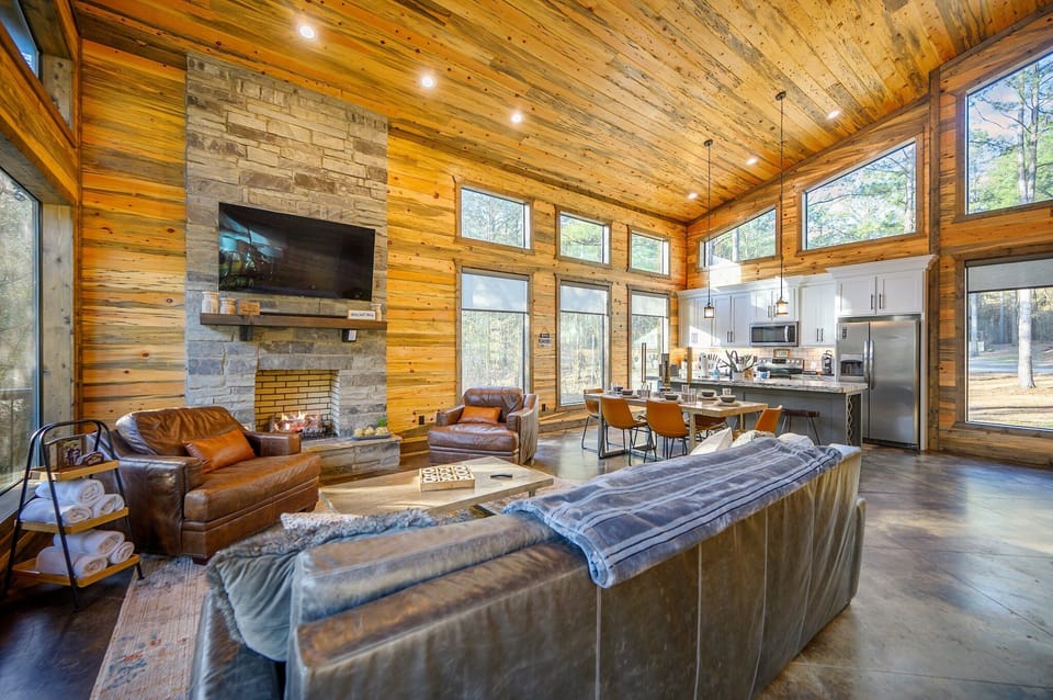 Enjoy the open floor plan that seamlessly blends the living and dining areas