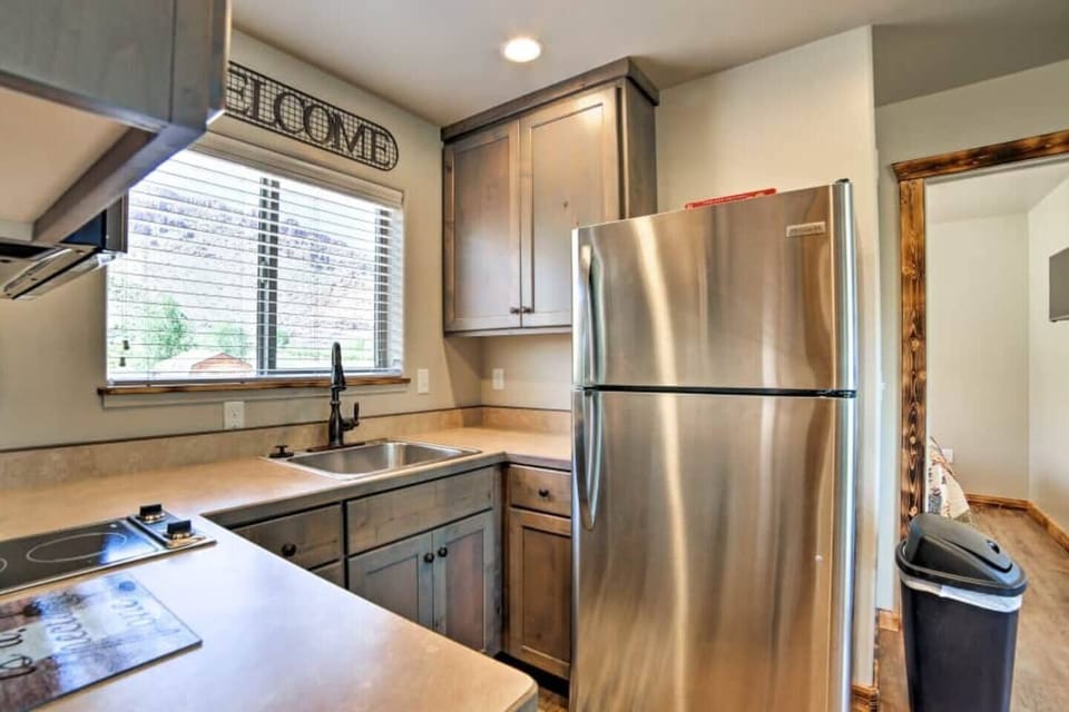 *Dishwasher *Microwave * 2 burner cooktop (no oven) *Full size Fridge