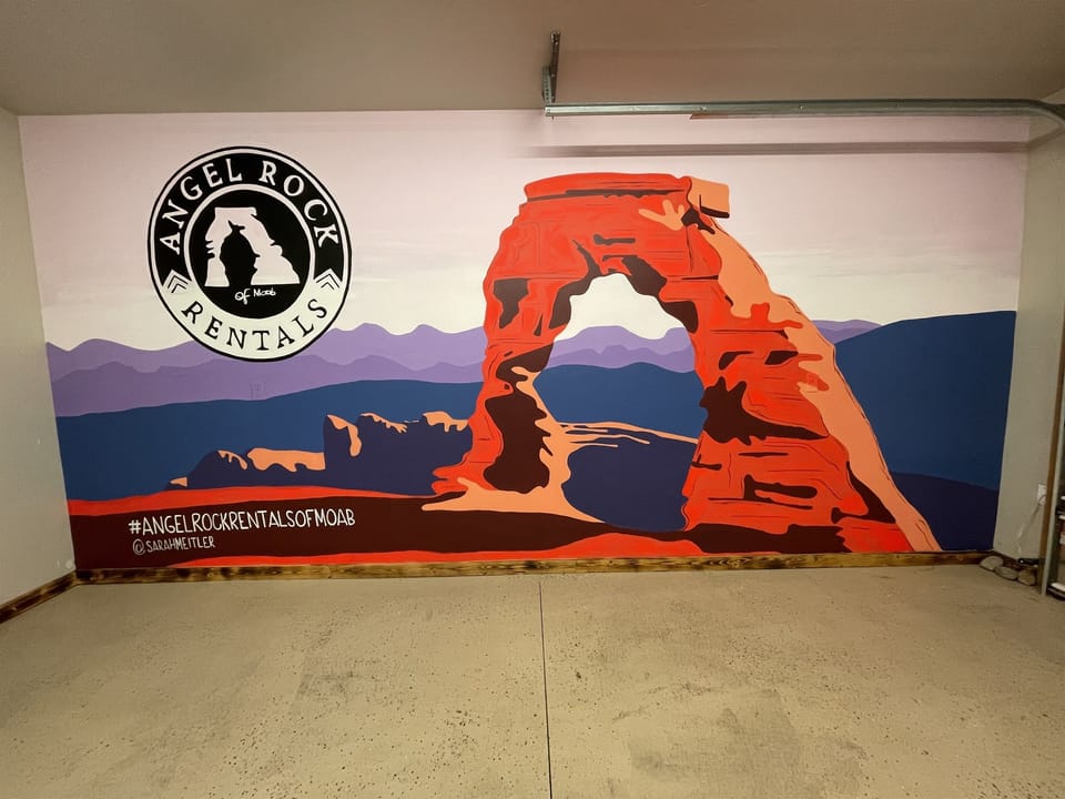 Inside wall of the 2 car garage