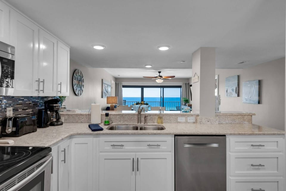 Open layout with beach views