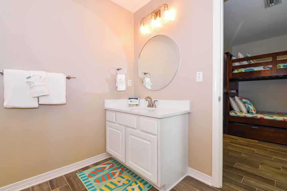 A Wave From It All - Second Floor Guest Bathroom with Double Vanities