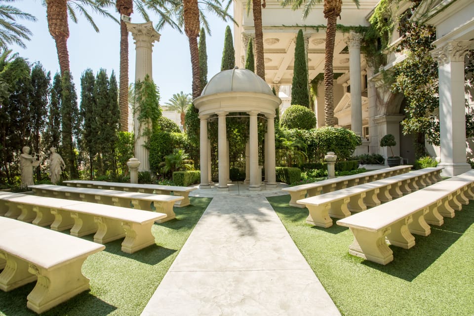 Outdoor wedding area