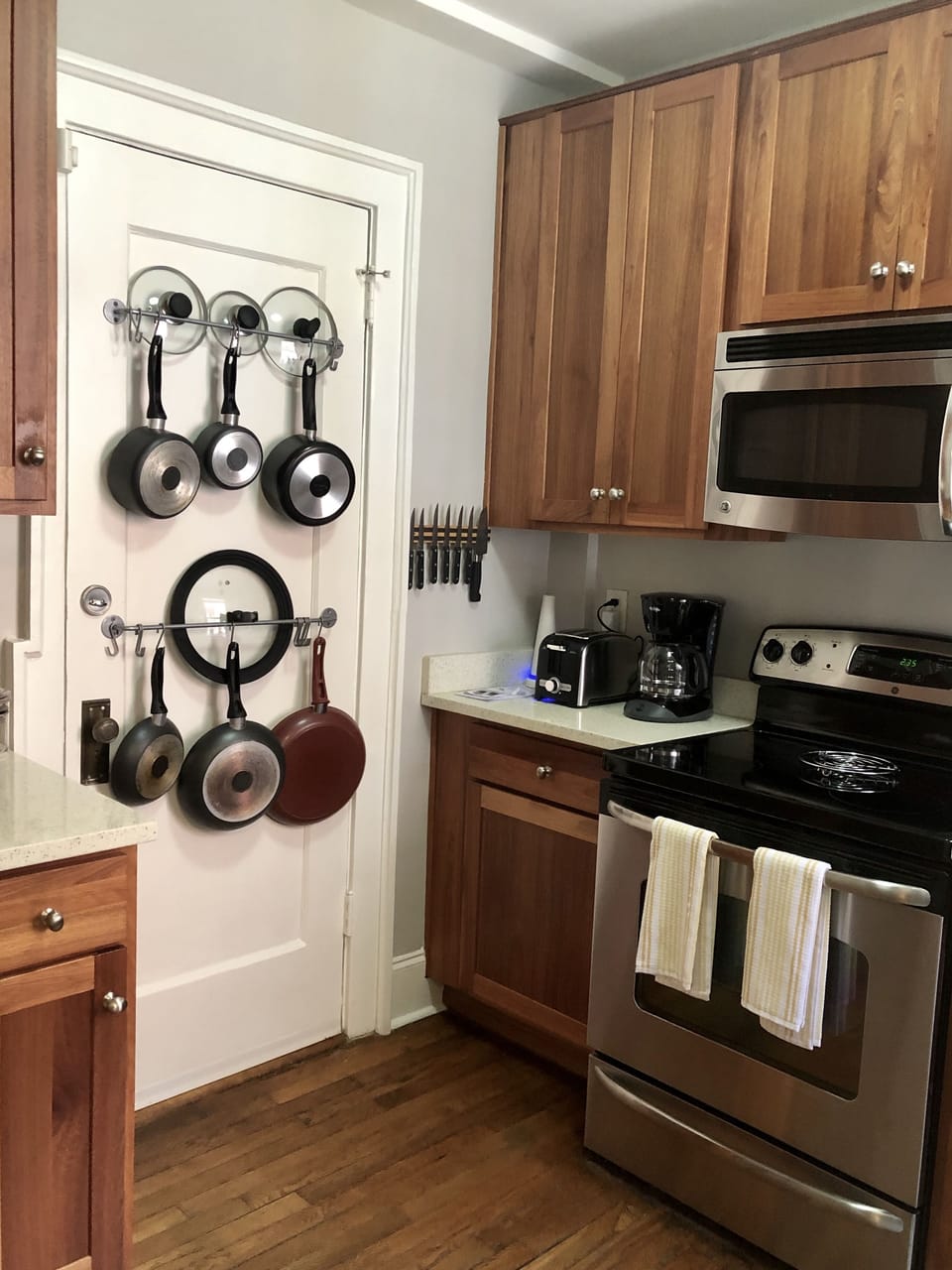 Well stocked kitchen.