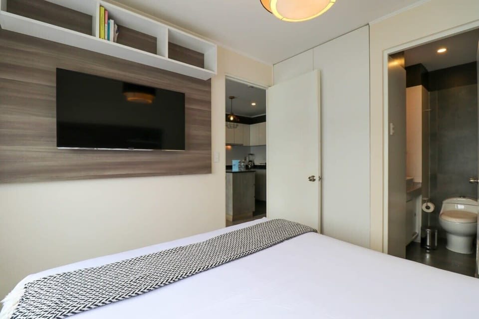 Bedroom with tv