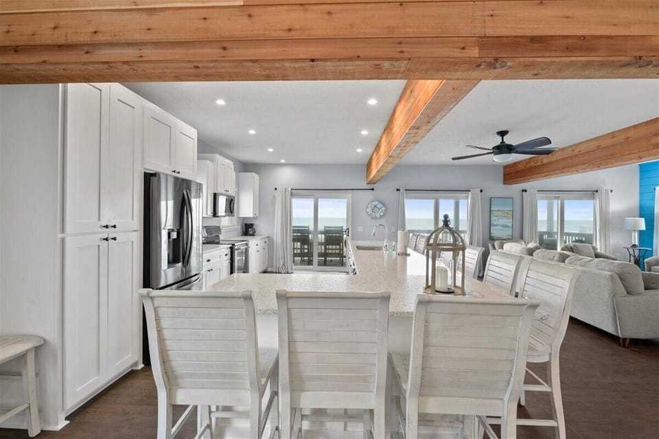 Beach views from the kitchen