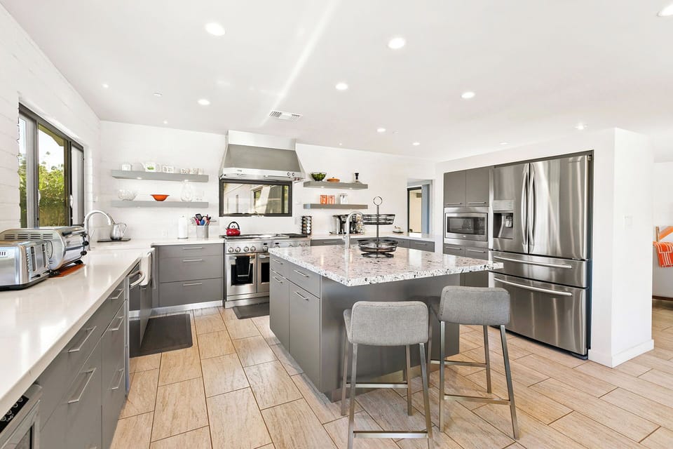 Bright open kitchen