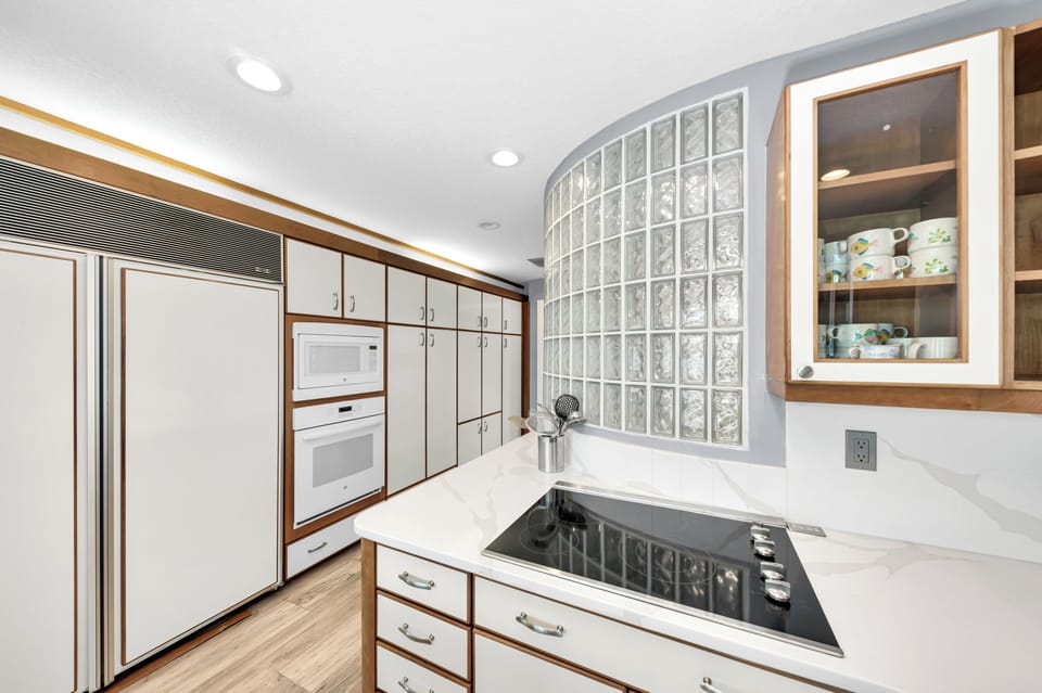 Custom design kitchen with copious cabinet space