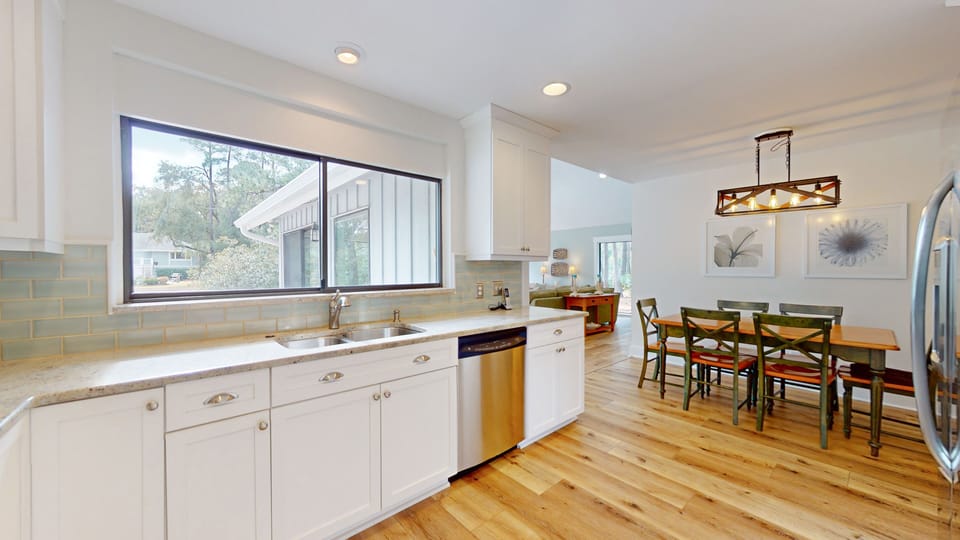 Kitchen Overlooks Private Patio