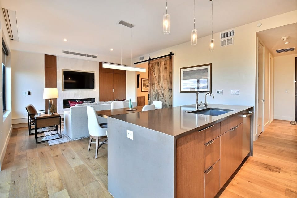 Indoors, Room, Hardwood, Kitchen, Flooring