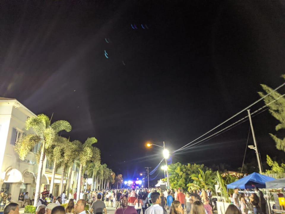 Christmas and New year holiday block party near Salt flat shopping area