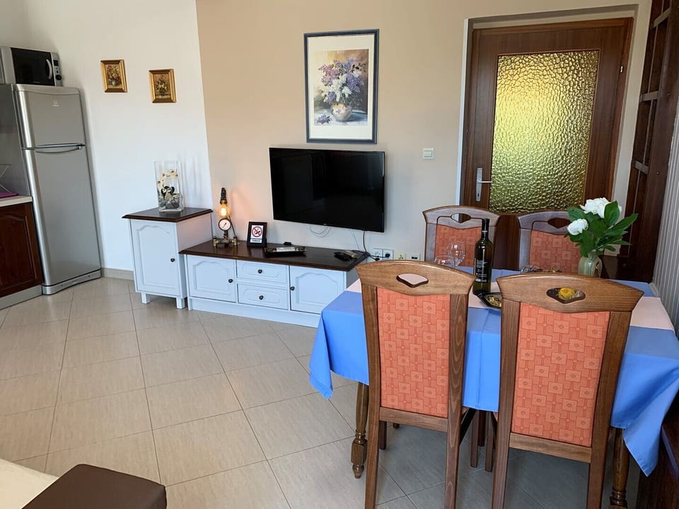 Living room and kitchen