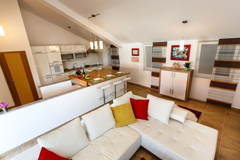 Living room and kitchen