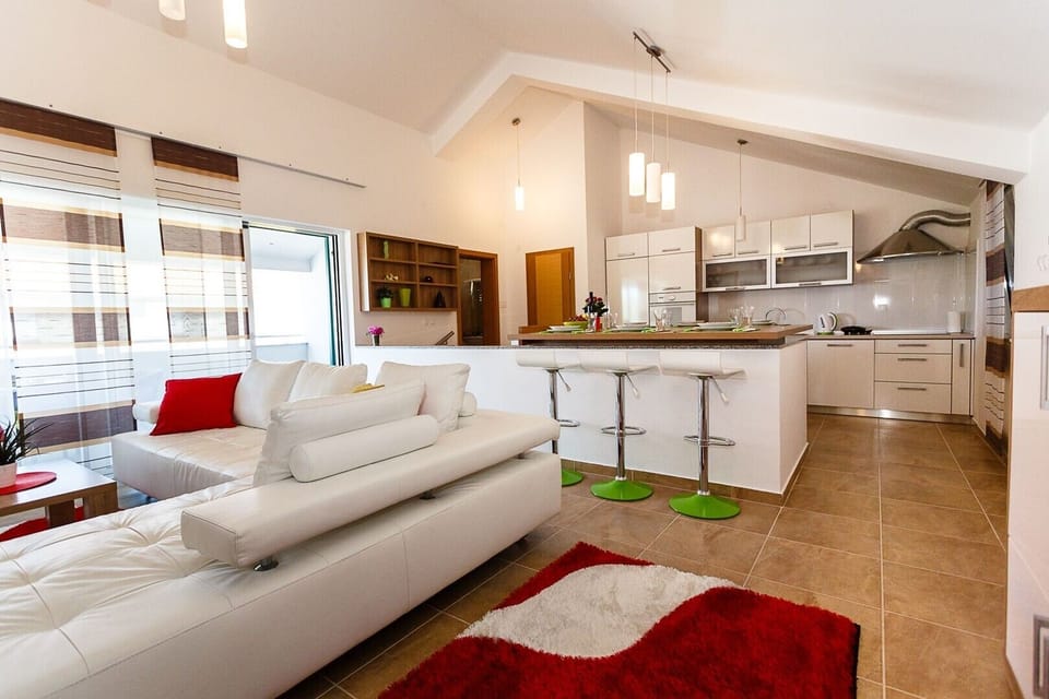 Living room and kitchen