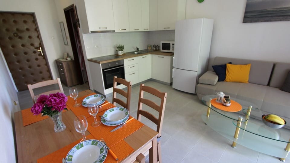 Living room and kitchen