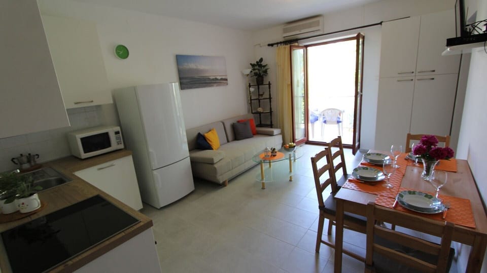 Living room and kitchen