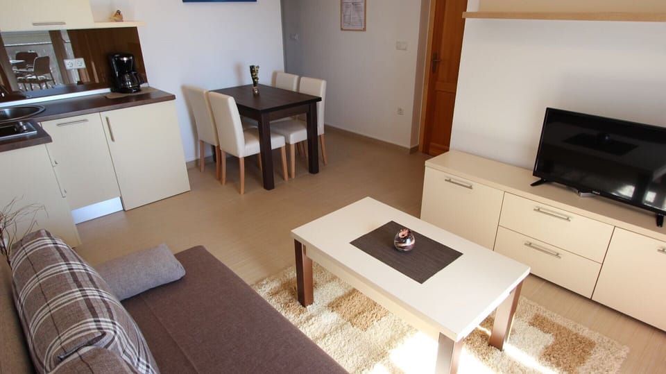Living room and kitchen