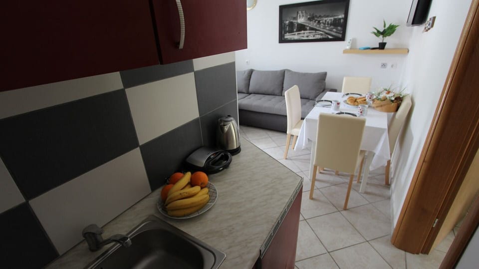 Living room and kitchen