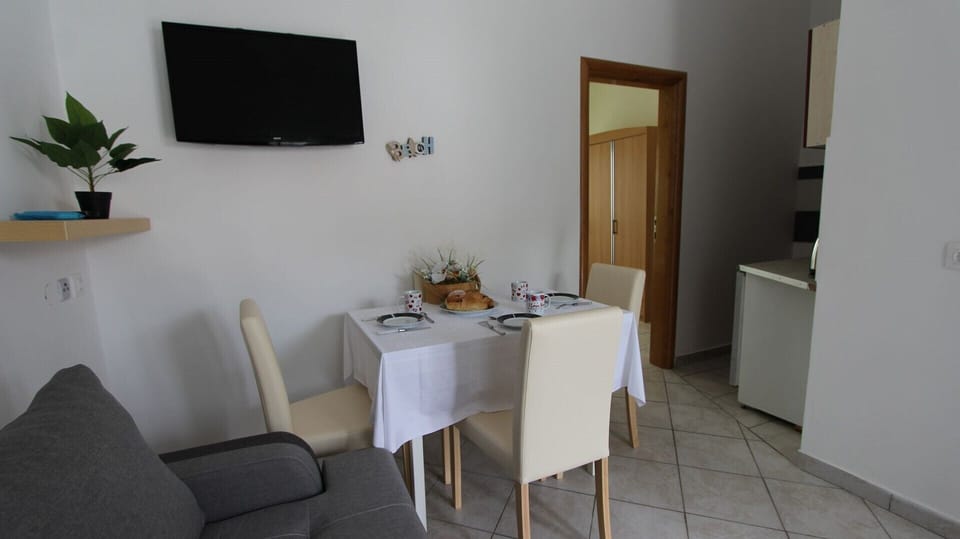 Living room and kitchen