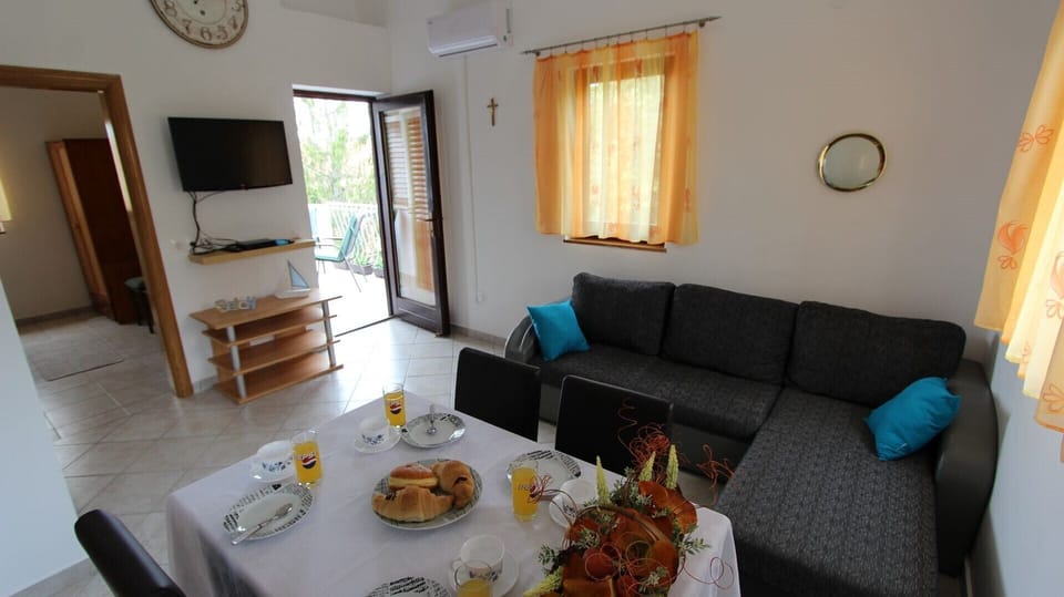 Living room and kitchen