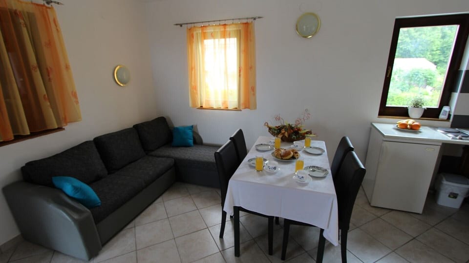 Living room and kitchen