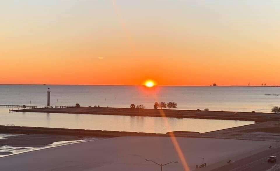 Right off the balcony!