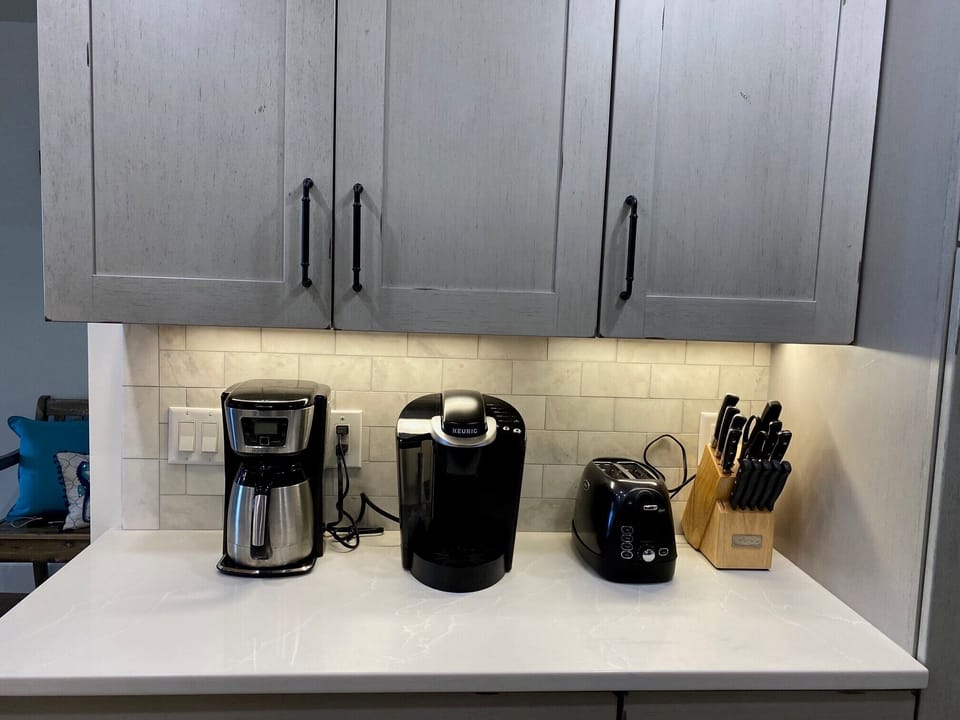 Coffee and toaster breakfast area